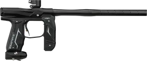 Black Paintball Marker Profile PNG Image