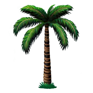 Black Palm Tree Outline Png Pow PNG Image