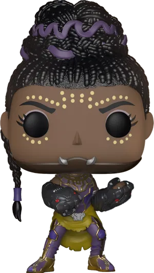 Black Panther Character Funko Pop PNG Image