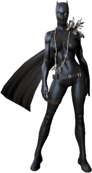 Black Panther Costume Pose PNG Image