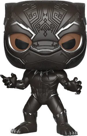 Black Panther Funko Pop Figure PNG Image