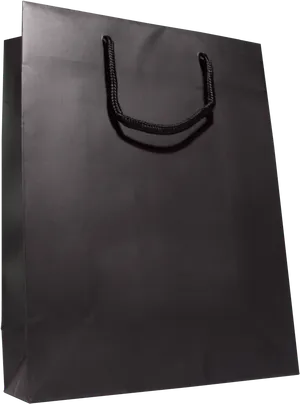 Black Paper Shopping Bag PNG Image