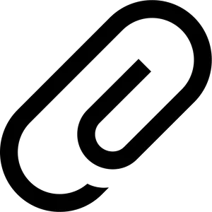 Black Paperclip Icon PNG Image