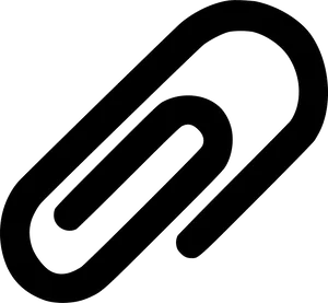 Black Paperclip Icon PNG Image