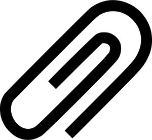 Black Paperclip Icon PNG Image