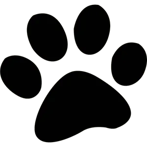 Black Paw Print Graphic PNG Image