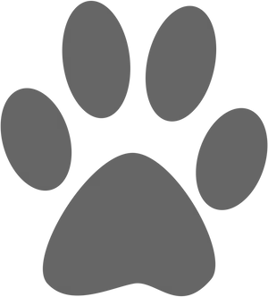 Black Paw Print Graphic PNG Image