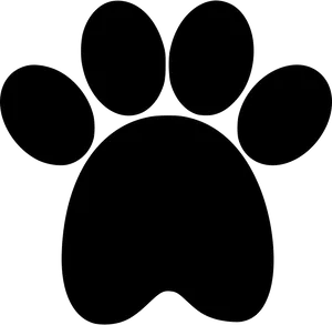 Black Paw Print Outline PNG Image