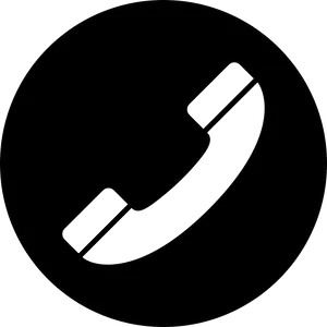 Black Phone Icon Graphic PNG Image