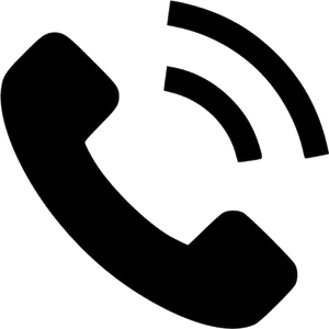 Black Phone Receiver Clipart PNG Image