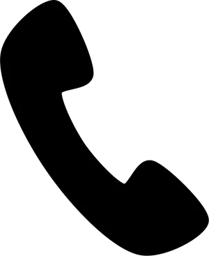 Black Phone Receiver Icon PNG Image