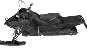 Black Polaris Indy X C Snowmobile PNG Image