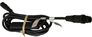 Black Power Cablewith Connector PNG Image