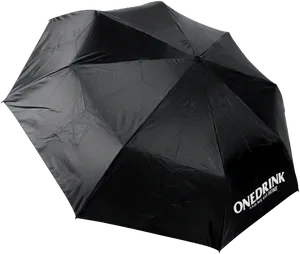 Black Promotional Umbrella PNG Image