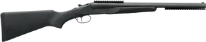 Black Pump Action Shotgun PNG Image