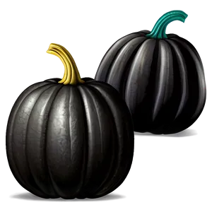 Black Pumpkin Illustration Png 06282024 PNG Image