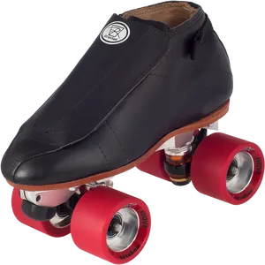 Black Quad Skate Red Wheels PNG Image