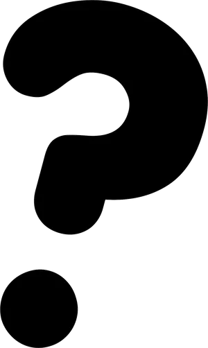 Black Question Mark Silhouette PNG Image