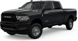 Black R A M1500 Pickup Truck PNG Image