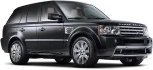 Black Range Rover Side View PNG Image