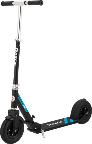 Black Razor Scooter Profile View PNG Image