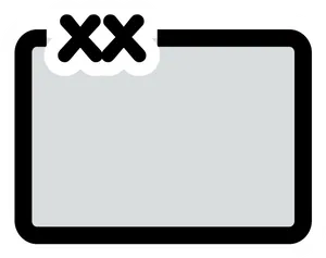 Black Rectangle Error Icon PNG Image