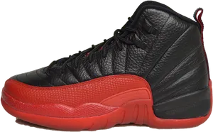 Black Red Basketball Sneaker PNG Image