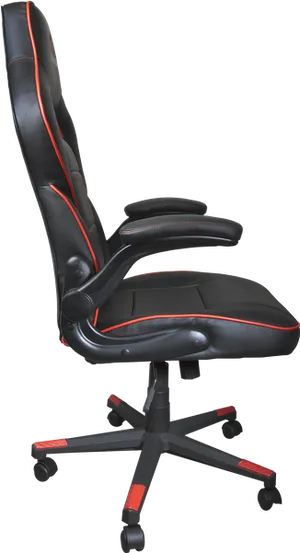 Black Red Gaming Chair PNG Image