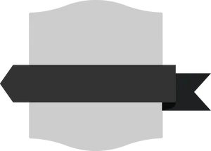 Black Ribbon Banner Graphic PNG Image