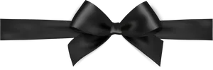 Black Ribbon Bow Graphic PNG Image