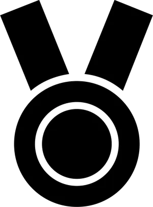 Black Ribbon Symbol Graphic PNG Image