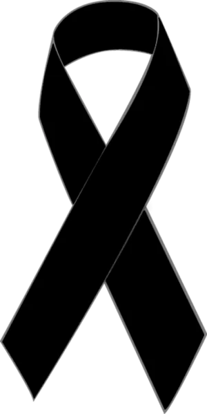 Black Ribbon Symbolof Mourning.png PNG Image