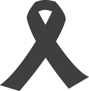 Black Ribbon Symbolof Mourning.png PNG Image