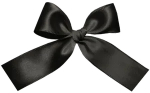 Black Ribbon Symbolof Mourning.png PNG Image