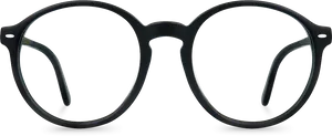 Black Round Eyeglasses Transparent Background PNG Image