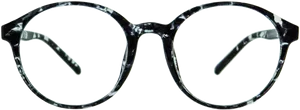 Black Round Eyeglasses Transparent Background PNG Image