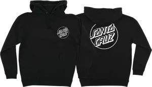 Black Santa Cruz Hoodies PNG Image