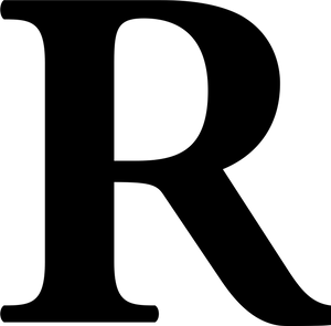 Black Screenwith R Symbol PNG Image