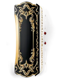 Black Scroll Banner Png 84 PNG Image