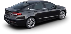 Black Sedan Side View PNG Image