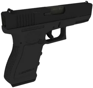 Black Semi Automatic Pistol PNG Image