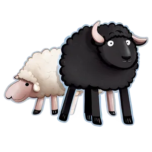 Black Sheep Illustration Png Ppp PNG Image