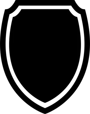 Black Shield Outline PNG Image