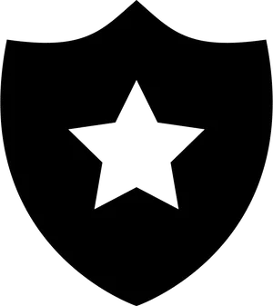 Black Shieldwith Star PNG Image