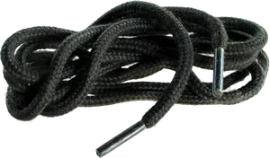 Black Shoelace Tangled Transparent Background PNG Image