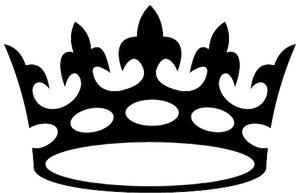 Black Silhouette Crown Graphic PNG Image