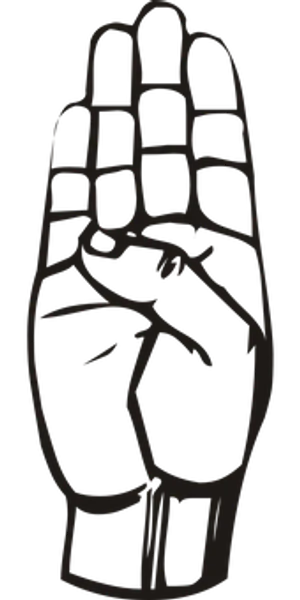 Black Silhouette Hand Palm PNG