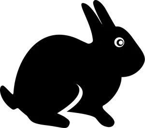 Black Silhouette Rabbit PNG Image