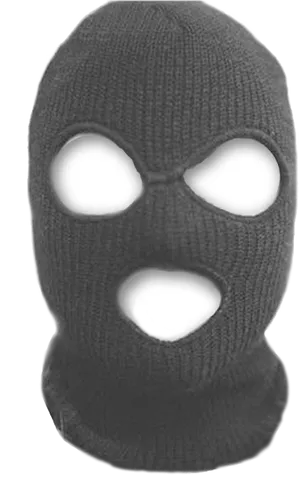 Black Ski Mask Winter Accessory PNG Image