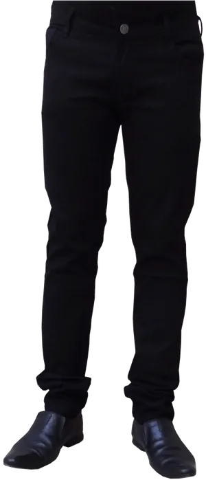 Black Slim Fit Jeans Men PNG Image